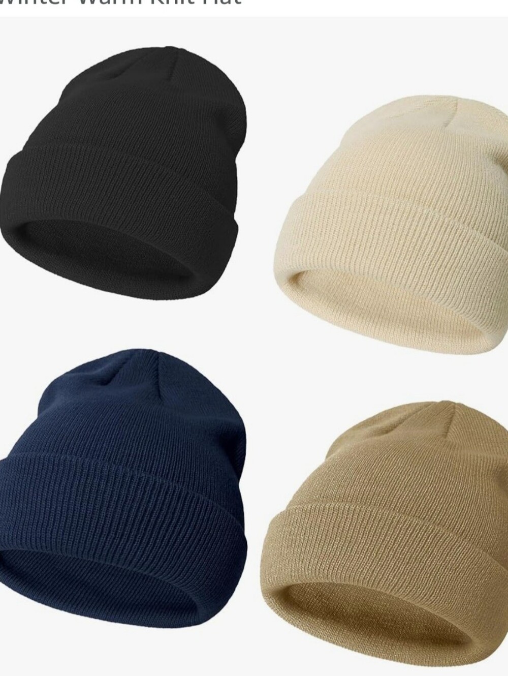 Baby Knit Beanies - 4 Pk